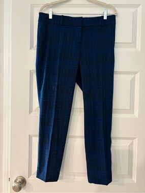 Ann Taylor Midnight Blue Houndstooth Trousers
